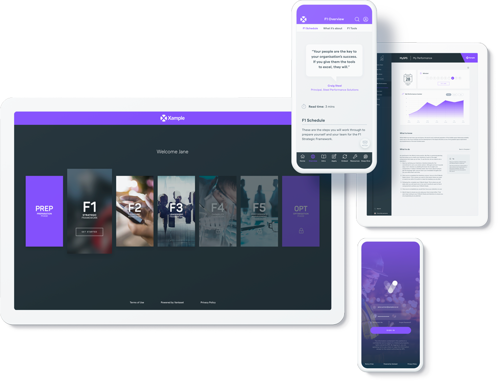 App displayed in devices