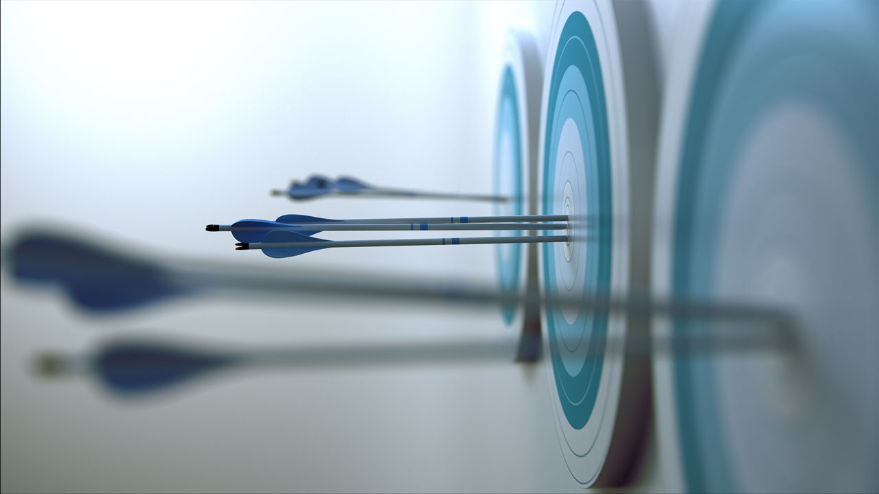 Arrows hitting bullseye