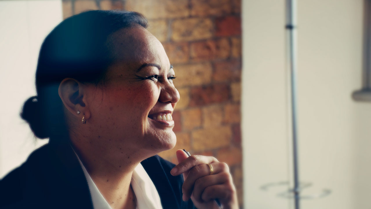 Woman smiling 
